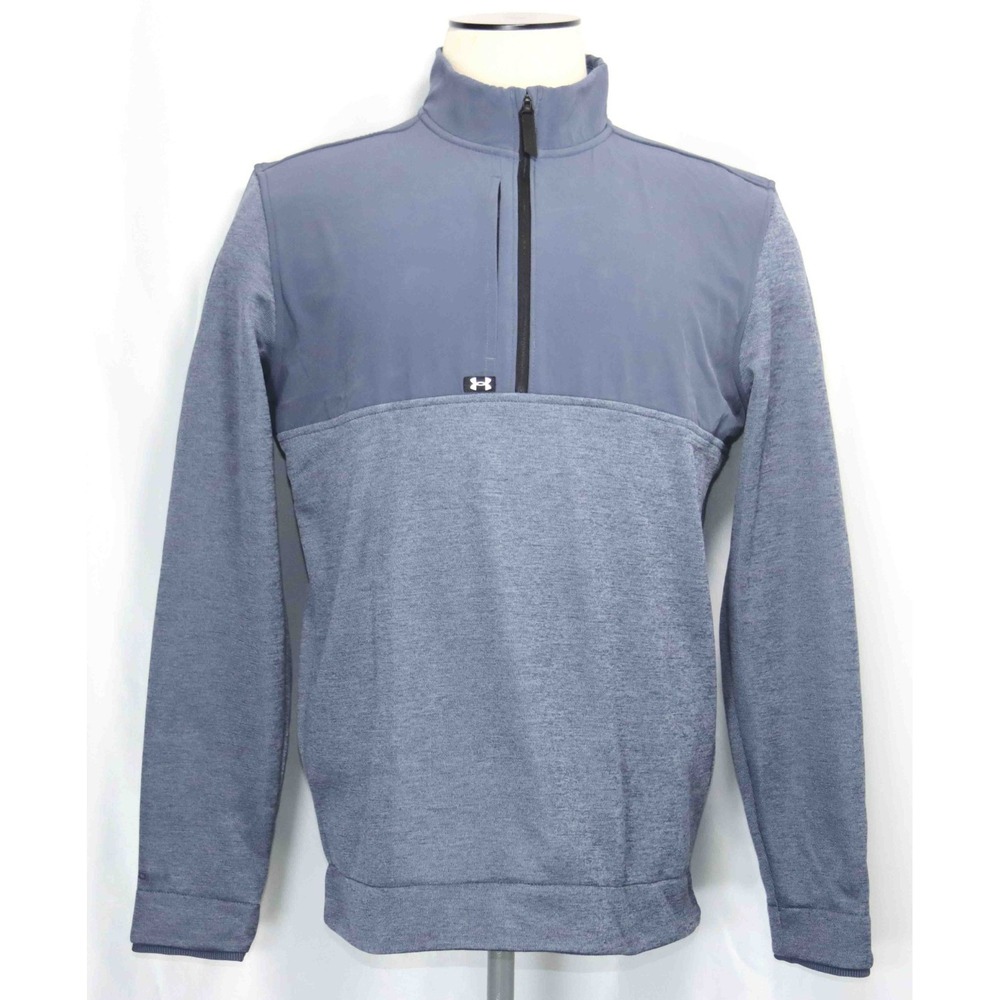 NEW Under Armour Drive Storm Blue Fleece Half Zip Pullover 1387121  Mens Size Md